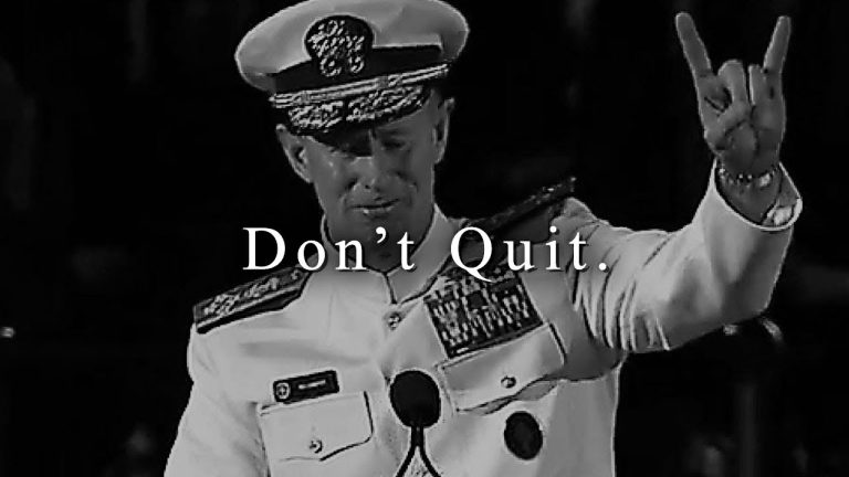 DON’T QUIT – Admiral McRaven Leaves the Audience SPEECHLESS (Motivational Speech)