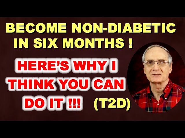 Become Non-Diabetic in 6 Months! Here’s Why I Think YOU CAN DO IT! (T2D)