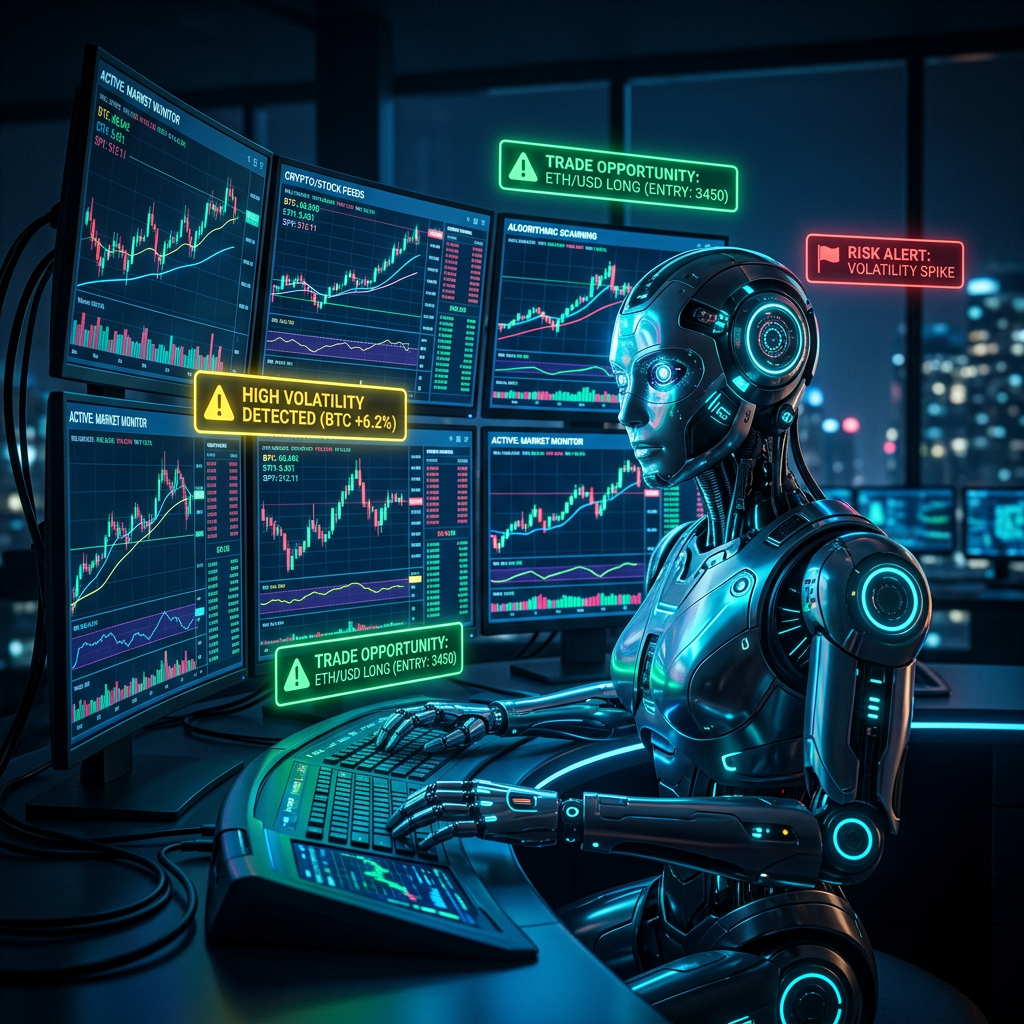 AI trading sidekick monitoring stock charts 24/7