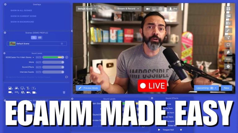 How to Setup Ecamm: Creating Scenes, Overlays & Live Streaming Destinations (BEGINNER TUTORIAL)