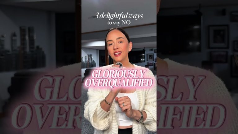3 ways to say “NO” when you’re gloriously overqualified ✨ #personalgrowth
